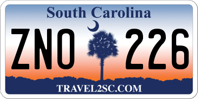 SC license plate ZNO226