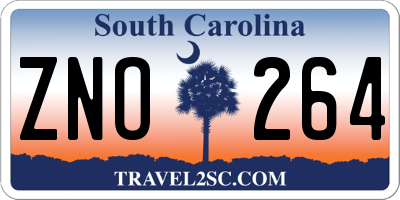 SC license plate ZNO264