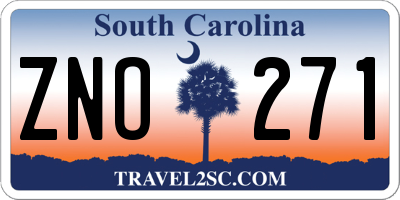 SC license plate ZNO271