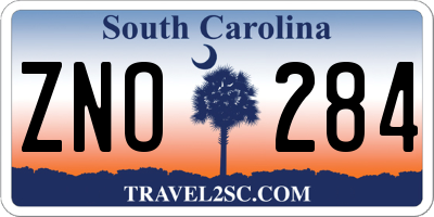 SC license plate ZNO284