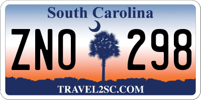 SC license plate ZNO298