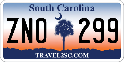 SC license plate ZNO299