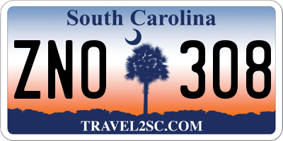 SC license plate ZNO308