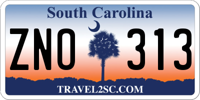SC license plate ZNO313
