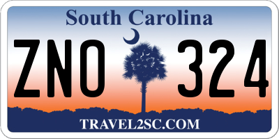 SC license plate ZNO324