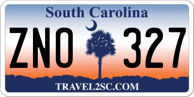 SC license plate ZNO327