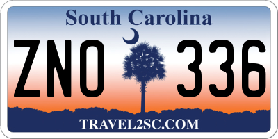 SC license plate ZNO336
