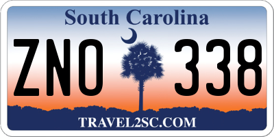 SC license plate ZNO338
