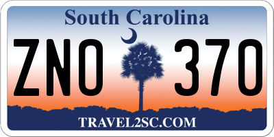 SC license plate ZNO370