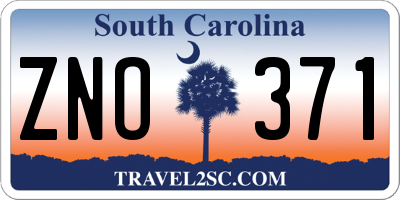 SC license plate ZNO371