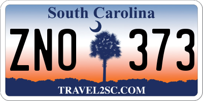 SC license plate ZNO373