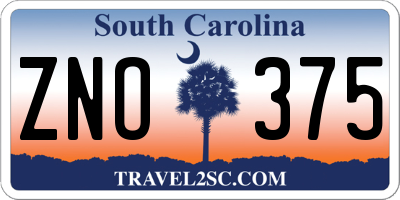 SC license plate ZNO375