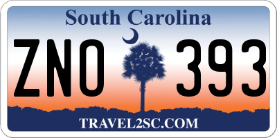SC license plate ZNO393