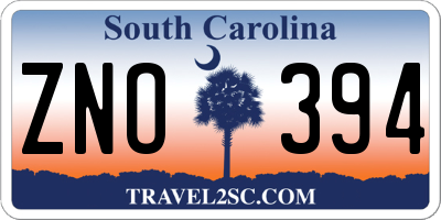 SC license plate ZNO394