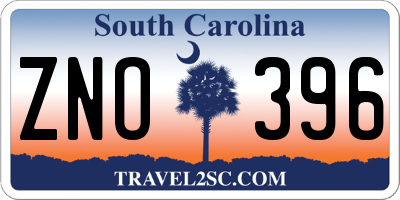 SC license plate ZNO396