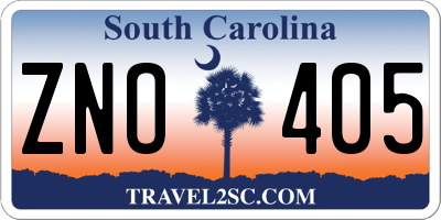 SC license plate ZNO405