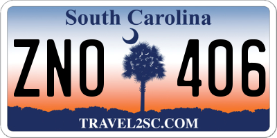 SC license plate ZNO406