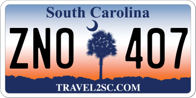 SC license plate ZNO407