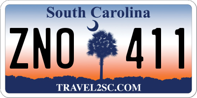 SC license plate ZNO411