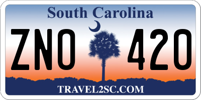 SC license plate ZNO420