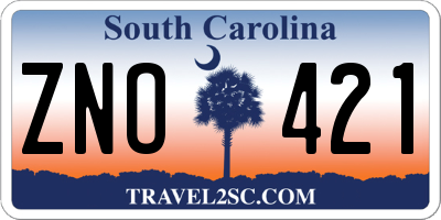 SC license plate ZNO421