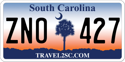 SC license plate ZNO427