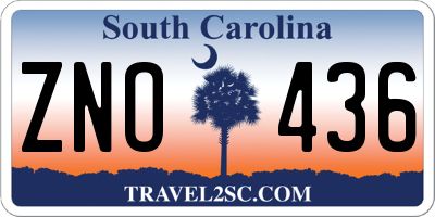 SC license plate ZNO436