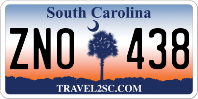 SC license plate ZNO438
