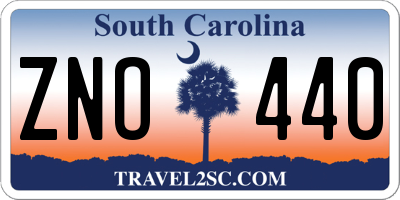 SC license plate ZNO440