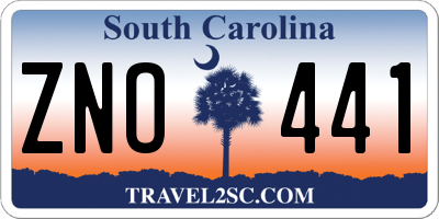 SC license plate ZNO441