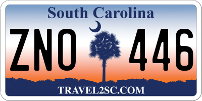 SC license plate ZNO446