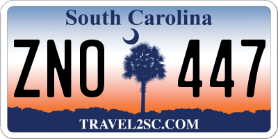 SC license plate ZNO447
