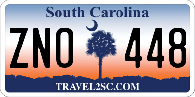SC license plate ZNO448