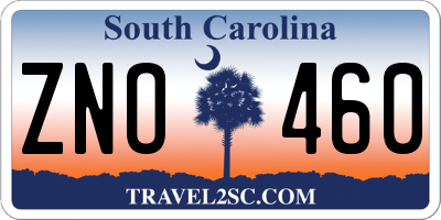 SC license plate ZNO460