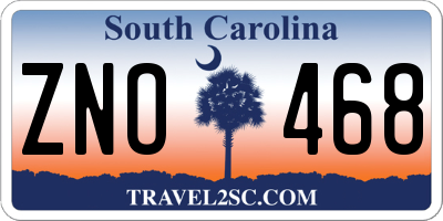 SC license plate ZNO468