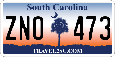 SC license plate ZNO473