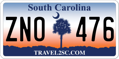 SC license plate ZNO476