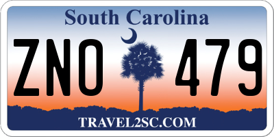 SC license plate ZNO479