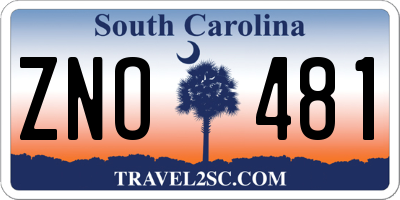 SC license plate ZNO481