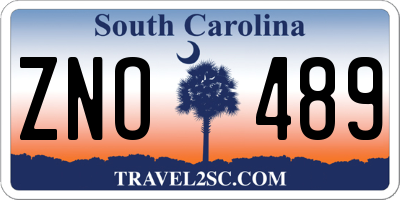 SC license plate ZNO489