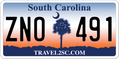 SC license plate ZNO491