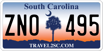 SC license plate ZNO495