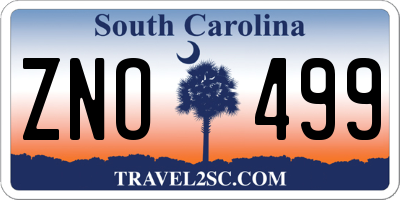 SC license plate ZNO499
