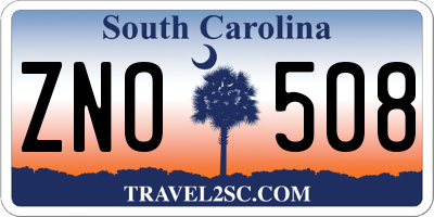 SC license plate ZNO508