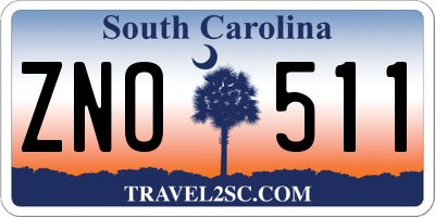 SC license plate ZNO511