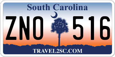 SC license plate ZNO516