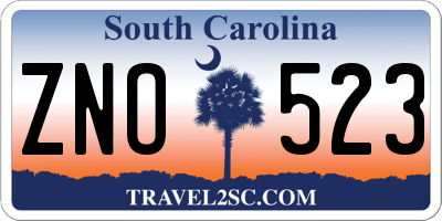 SC license plate ZNO523