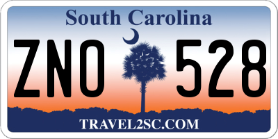 SC license plate ZNO528