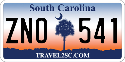 SC license plate ZNO541