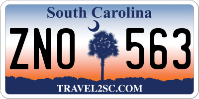 SC license plate ZNO563